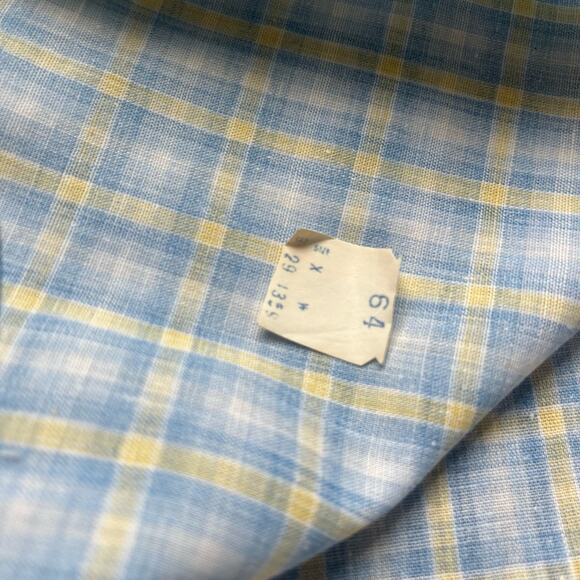 VTG Pearl Snap Stir Ups Western Cowboy Blue Yellow Montgomery Wards Men's Sz XL - Picture 6 of 8